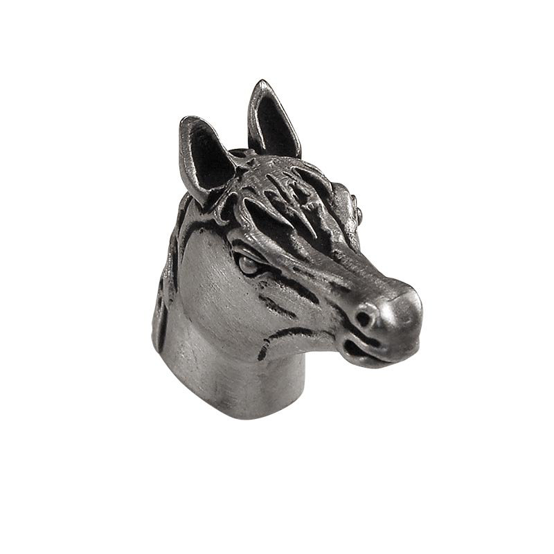 Poignée fantaisie Equestre, Nickel antique, L 1,5 po x l 0,625 po x P 1,25 po