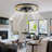 19" Modern Flush Mount Ceiling Fan With RGB Lights And Remote, Low Profile Bladeless Crystal Fandelier, 6-Speed Reversible DC Motor, Dimmable LED For Bedroom & Living Room-2077164371