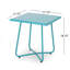 Table d'appoint moderne en acier avec des pieds en X chic et une finition complémentaire pour une utilisation extérieure et intérieure