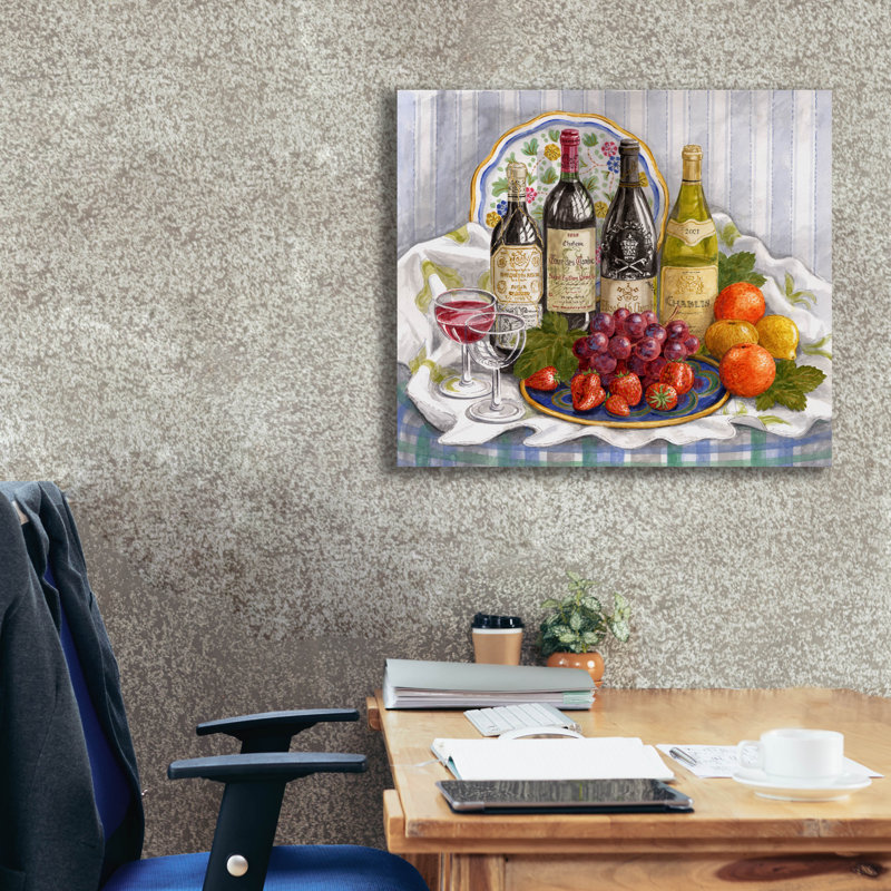  «Wine Bottles» par Gale Pitt, art mural sur toile, 30 po x 26 po, H 26 po x l 30 po