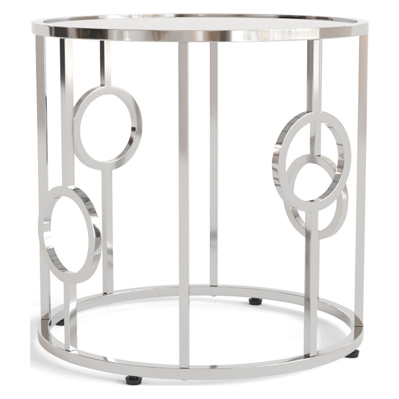Table de bout en verre Chequetta