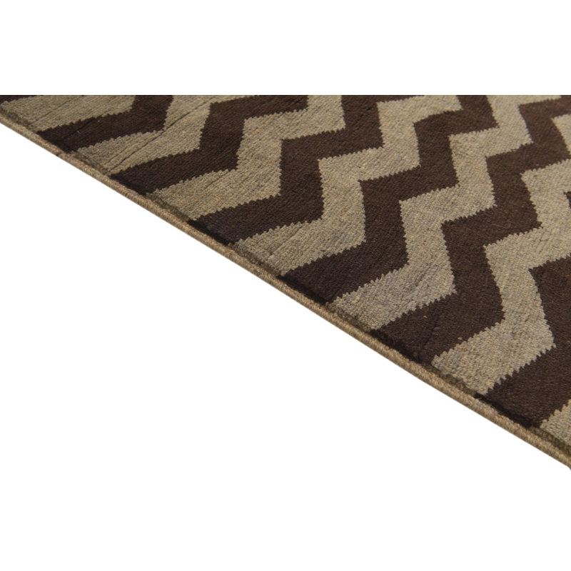 Tapis brun clair et brun 6 pi 6 po x 9 pi 7 po Perkins