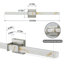 Applique murale de salle de bain à intensité variable de 76 cm (30 po) au-dessus du miroir, avec réglage de la température de couleur (5 CCT).-1443799179-1443799181