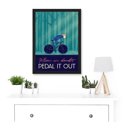Pedal It Out Cycling Bike Bicycle Quote - Single Picture Frame Art Prints