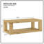 Table basse rectangulaire moderne en bois aggloméré à 2 niveaux de 48 pouces pour salon, bureau, couleur naturelle