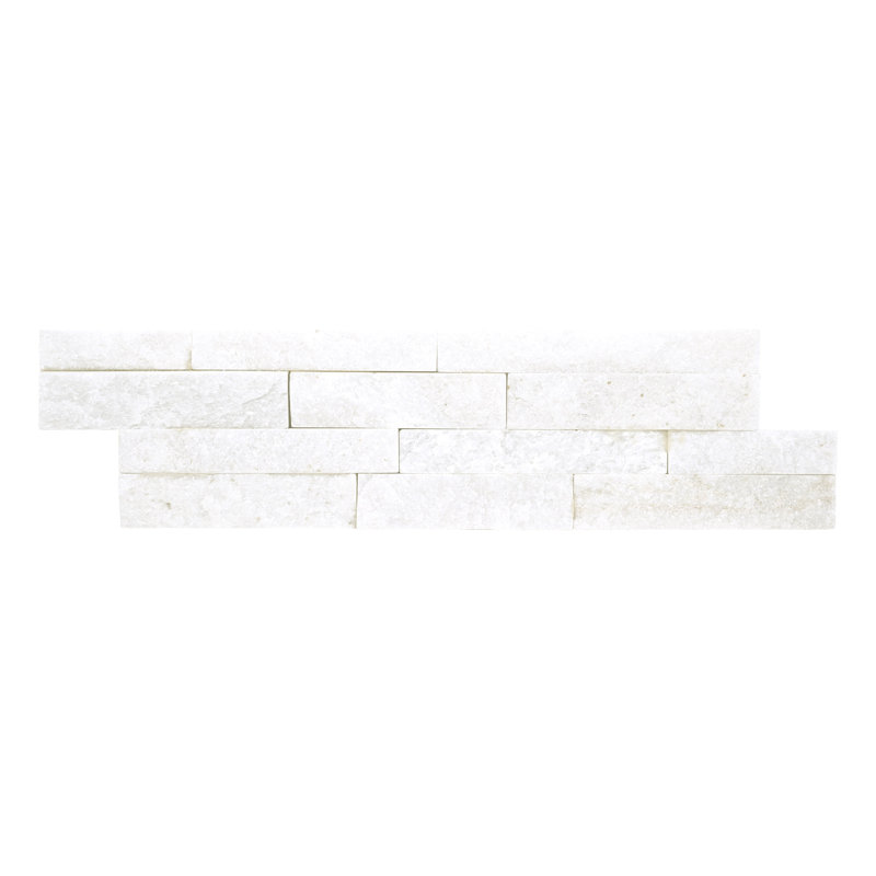 Stonecrest 4.5 in. x 16 in. Mini Split Face Natural Stone Ledger Panel Wall Tile, Auric White