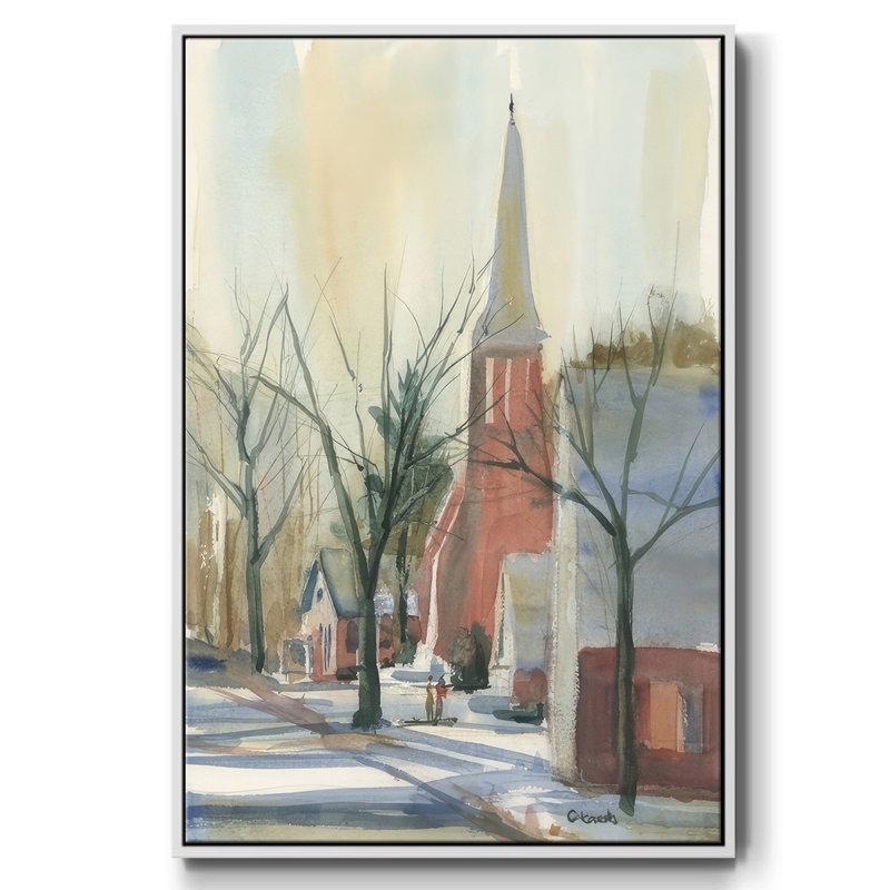 Nouvelle-Angleterre, rue principale, H 25 po x l 17 po x P 1,5 po, Blanc