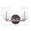 Barre d'éclairage de salle de bain 2 lumières Atlas avec finition en graphite et verre transparent de 4 po-1693678958-1693678957