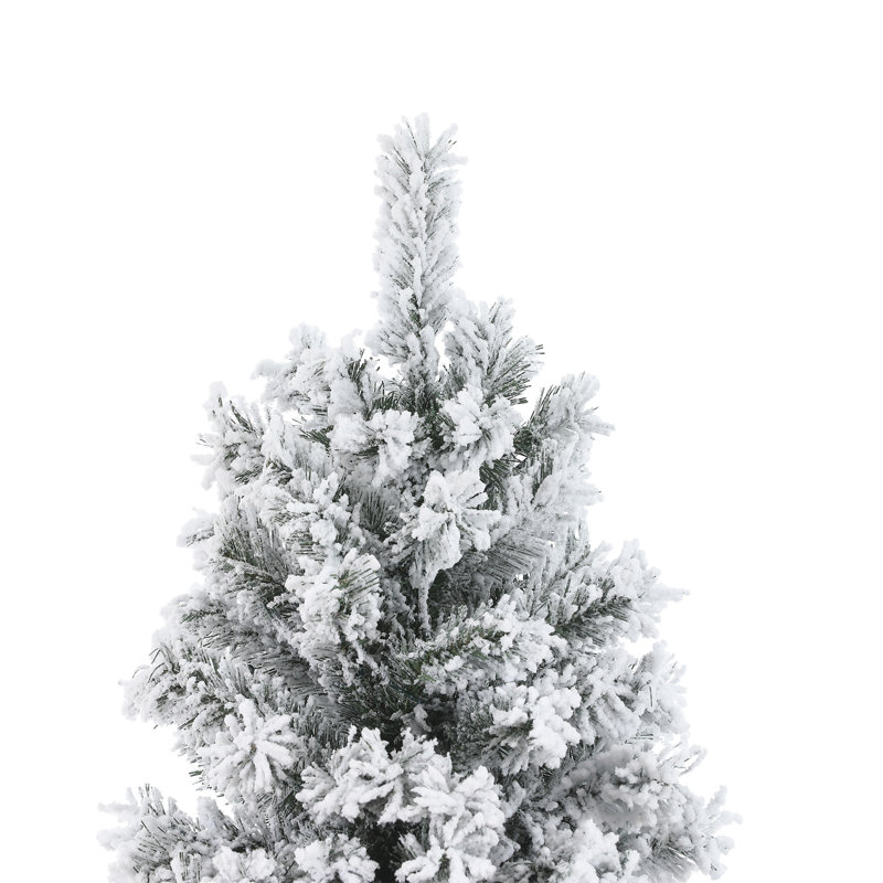 7ft Snow Flocked Spruce Christmas Tree with LED Lights