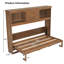 Lit escamotable mural simple avec station de charge - Conception en bois rustique - Capacité de 400 lb-1563053004