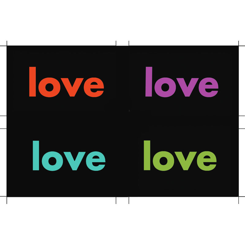 Love Words Of The Heart - Wrapped Canvas Print, 30cm H x 46cm W x 3.8cm D