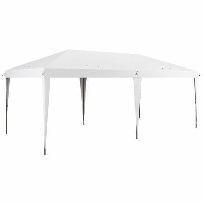 Tente d'auvent 10 x 19,2 pop-up, tente robuste pour les fêtes, abri de soleil extérieur avec abri de soleil
