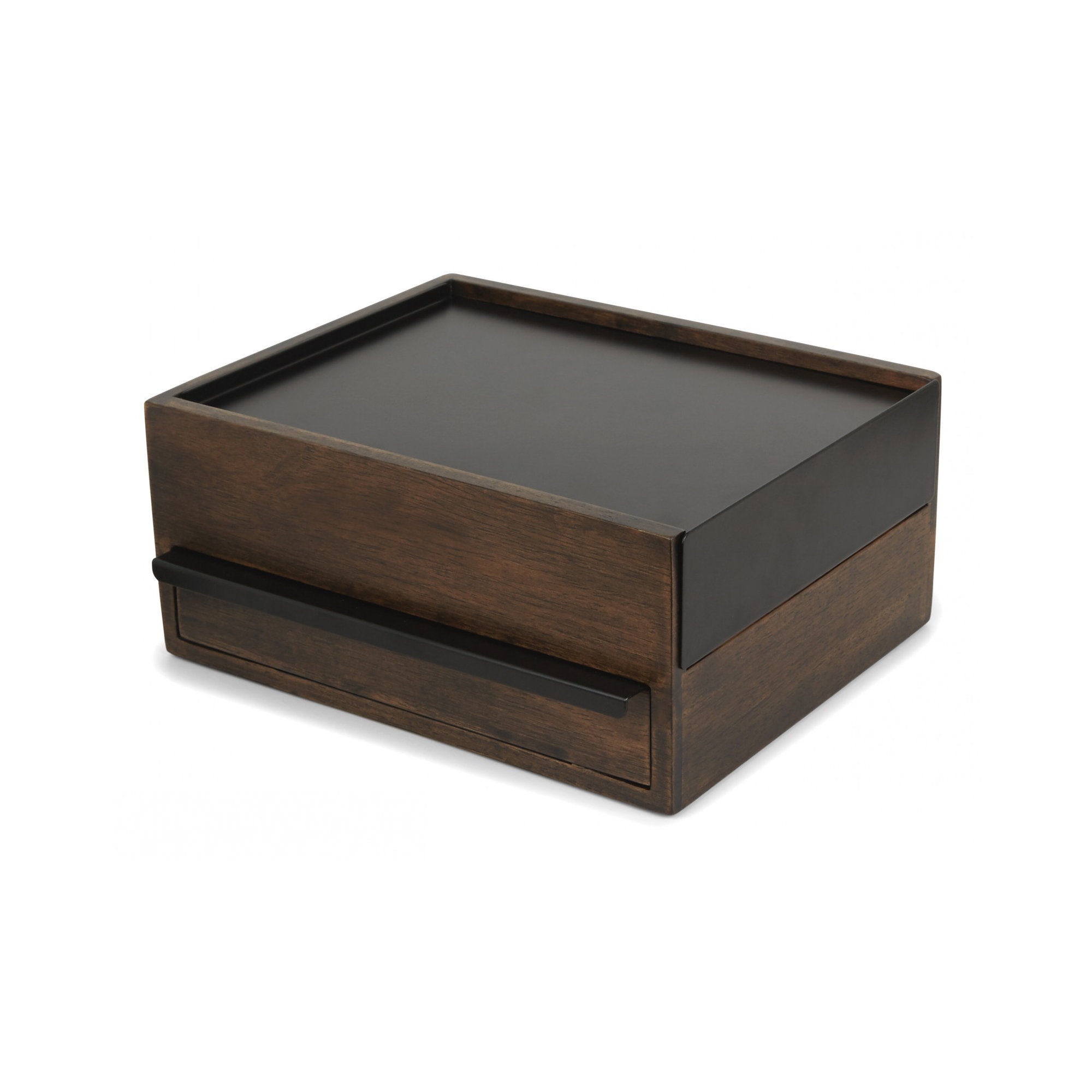 Stowit Jewelry Box, Walnut/Black