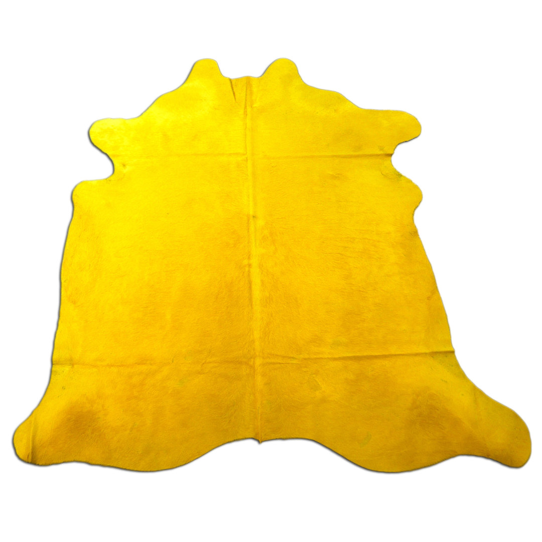Cresson Dyed Yellow Hand-Made Cowhide Area Rug Mercer41