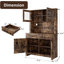 Armoire de rangement pour garde-manger de 63 po avec tiroirs, huche de cuisine et support pour micro-ondes 63 po-961261309