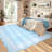 Scalloped 9x12 Area Rug Washable, Modern Pearl Velvet Living Room Carpet with Non-Slip Backing & Low Pile-225102430-225102376