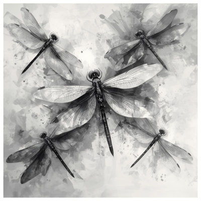 Black White Dragonflies Comforter