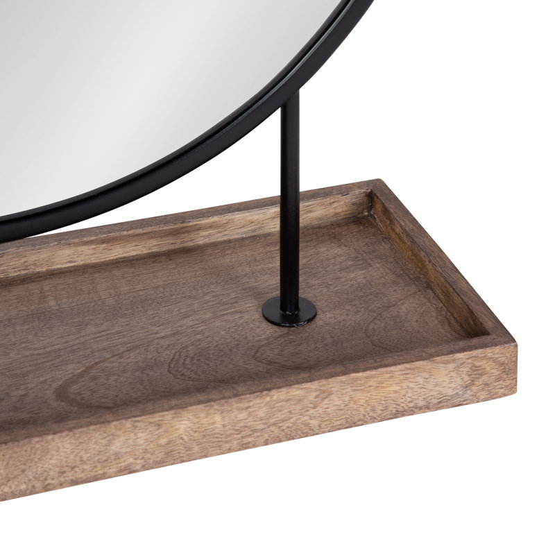 Miroir d'appoint Abdul-Malik, Brun / Noir