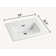 Integrated White Ceramic Basin With One Predrilled Faucet Hole, Drain Assembly NOT Included