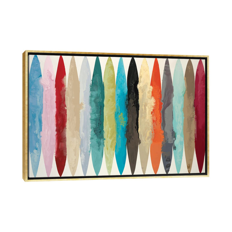 « EBB & Flow » par Randy Hibberd-impression, Pas de tapis, H 26 po x l 40 po x 1,5 po, Toile encadrée d'or