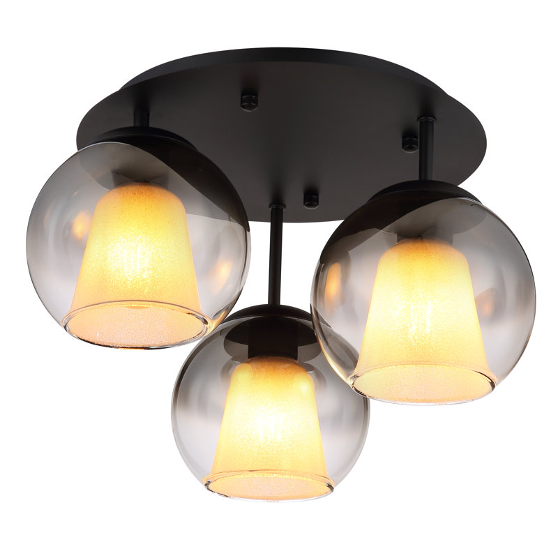 Jaxony Flush Mount, Matt black