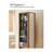 Solid Wood Wind Rubber Wood Rotatable Storage Integrated Full-Length Mirror