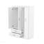 Armoire 3 portes avec 2 tiroirs, blanc-2015555529