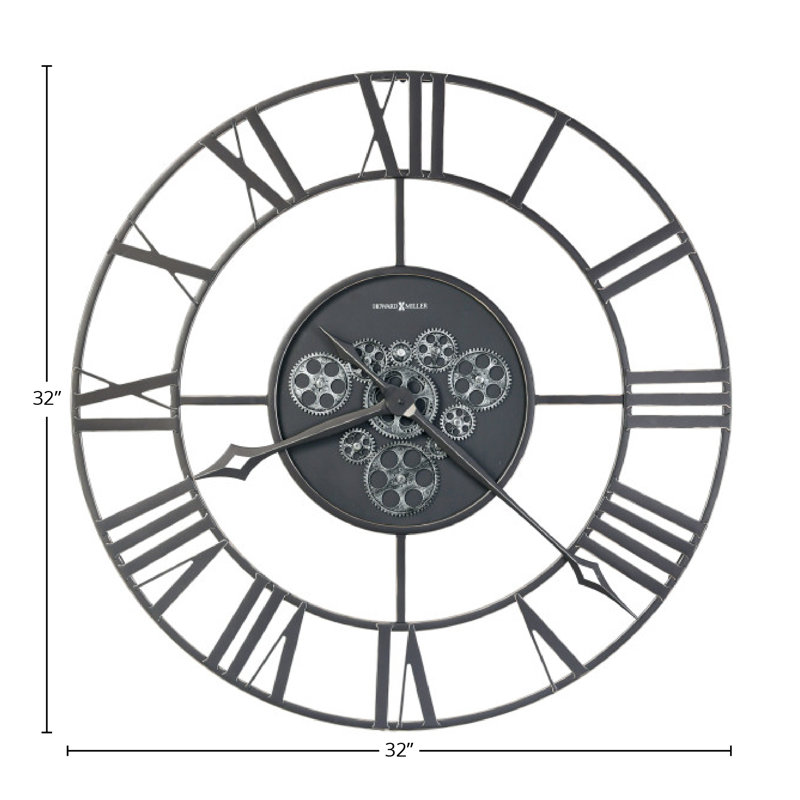 Aiko Wall Clock, Dark Charcoal