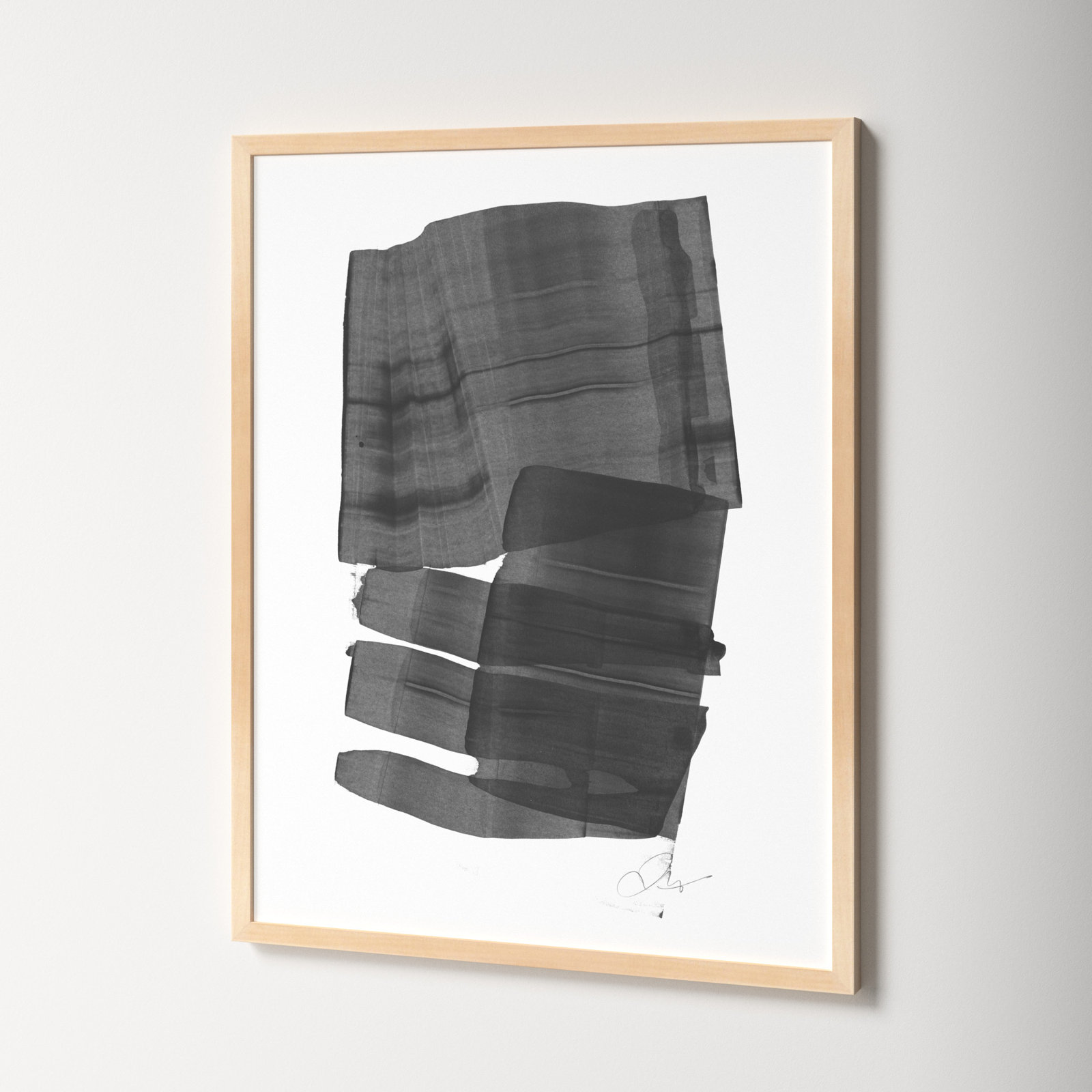 Brushstroke 5 by Jacques Pilon, Brown, 38" H x 30" W x 1.25" D