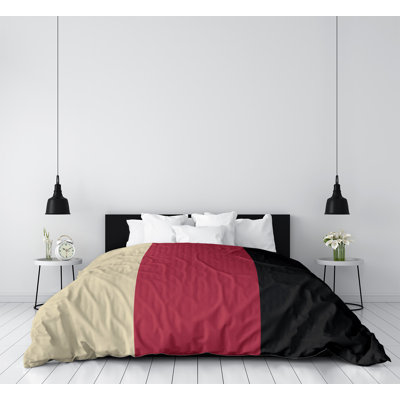 Cotton Blend and Polyester Striped Comforter