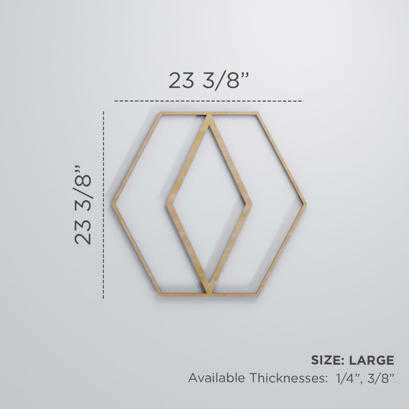 Panneaux muraux décoratifs en bois Hillrose, Cerise, H 7 3/8 po x l 7 3/8 po x P 3/8 po
