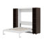 Grand lit escamotable moderne escamotable avec portes de rangement-1858670207