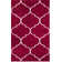 Morocco Machine Woven / Power Loomed Trellis Red Area Rug Red Rug