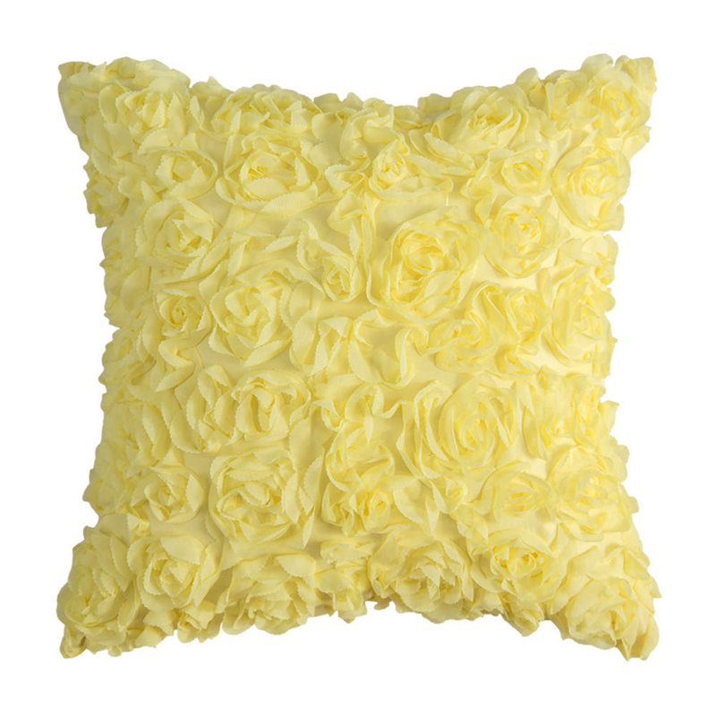 Coussin décoratif, 18 po x 18 po, Jaune