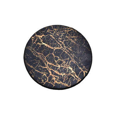 Premium Bathmat, 39.4-Inch Diameter, 100% Polyester, Antiallergic, Dust & Stain Repellent, Non-Slip Underside | Machine Washable at 86°F, 700 GSM | Soft & Durable for Bathroom Safety and Comfort