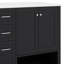 36 Inch Bathroom Vanity With Right Offset Ceramic Sink 2 Drawers-1990241694