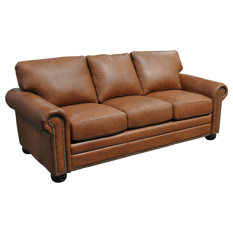  Josai 82" Genuine Leather Sofa