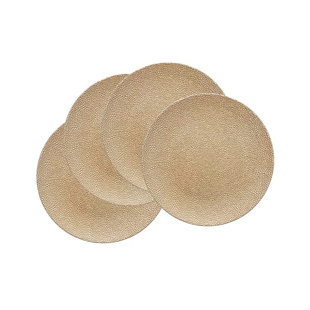 Phoenix Gold Plated Set Of 4 Charger Plates 13"D