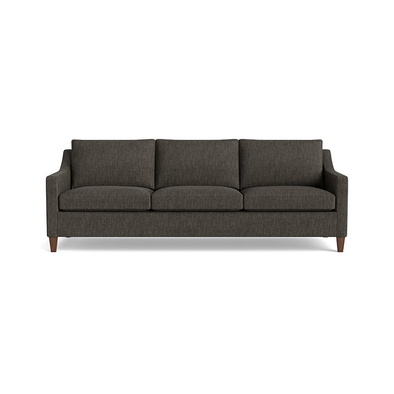 Vera Sofa (95"), Walnut Finish (Angled), Performance Weave - Onyx