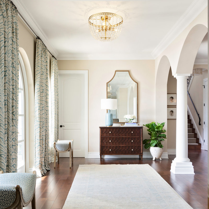 3-light Crystal Flush Mount