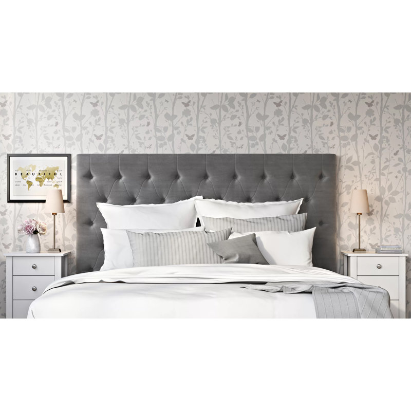 Ryan Upholstered Headboard, Kingsize (5'), Slate Grey