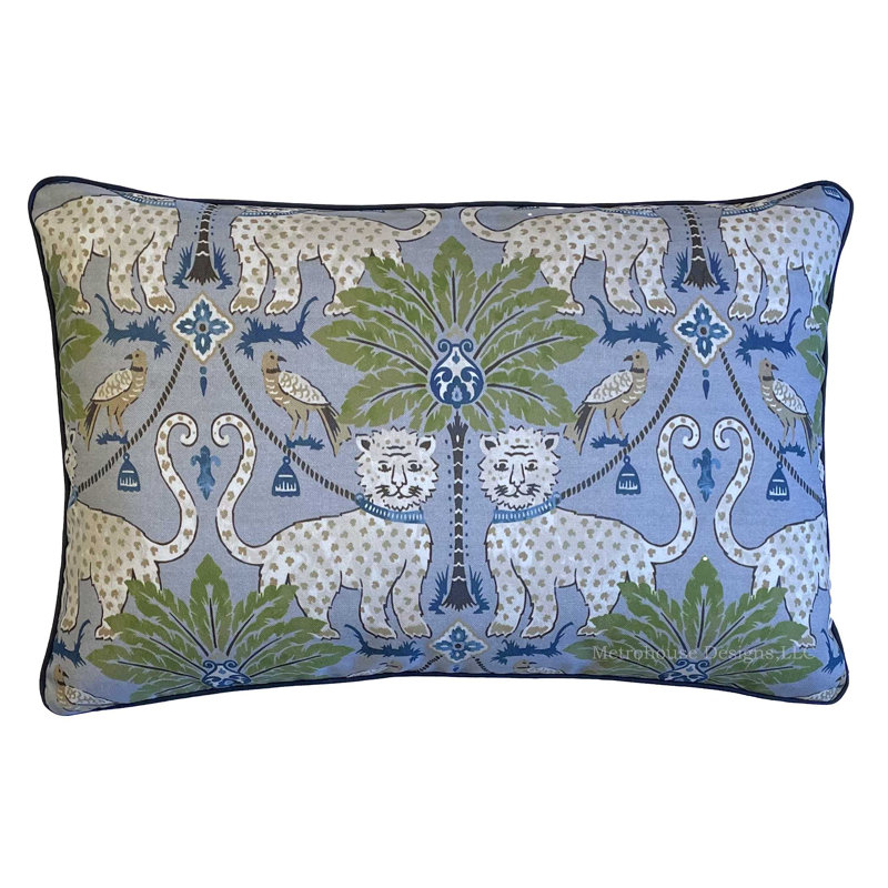 Coussin décoratif en coton à imprimé animal