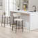 Medfield 26'' Modern Upholstered Bar Stools with Curved Backrest