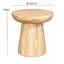 Solid Wood Top Solid Round Side Table Set