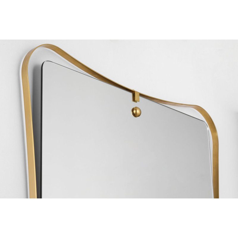 Barnes 27" Backlit Mirror, Hand-Rubbed Antique Brass