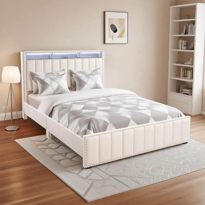 Rangement de lit, Double, Beige