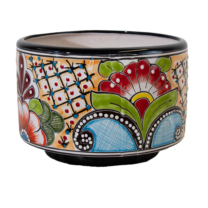 "wheel Cheese" Planter- Yellow