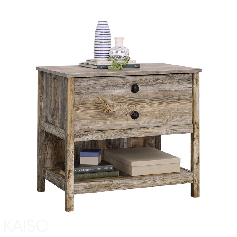 Brown Finish Rustic Style File Cabinet For Home Office Decor & Storage