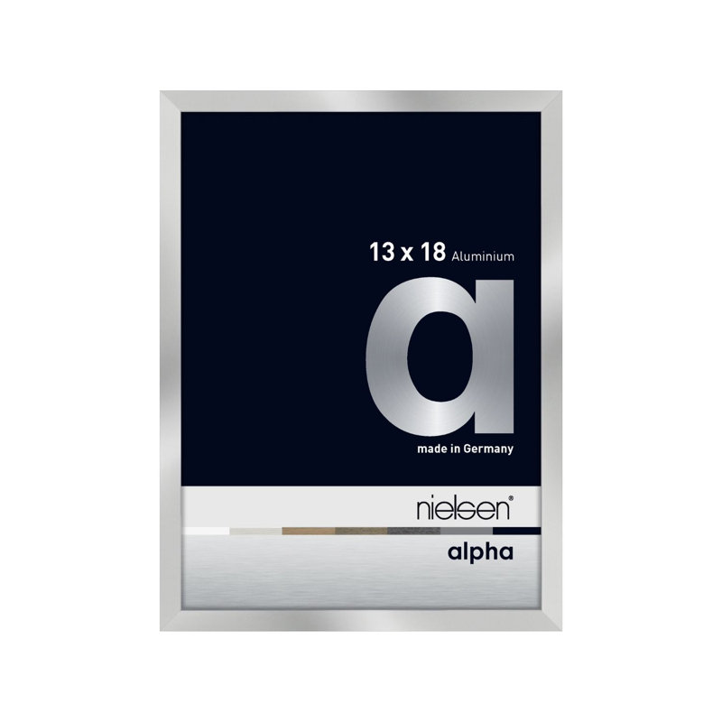 nielsen Alpha Aluminium Picture Frame, Silver, 13cm W x 18cm H