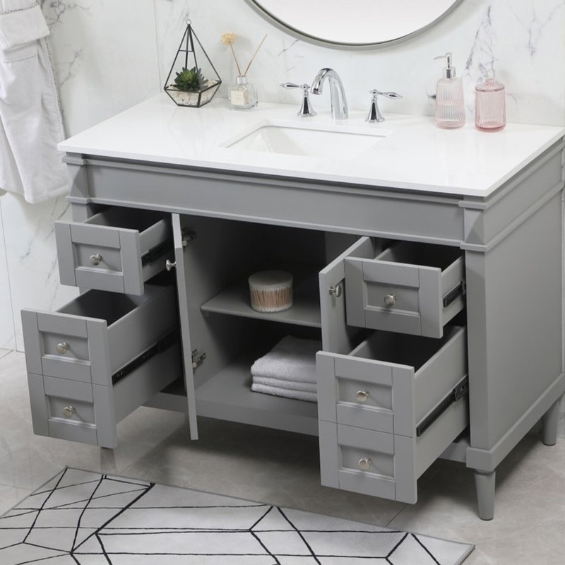 Ensemble de meuble-lavabo simple 48 po Readington, Gris